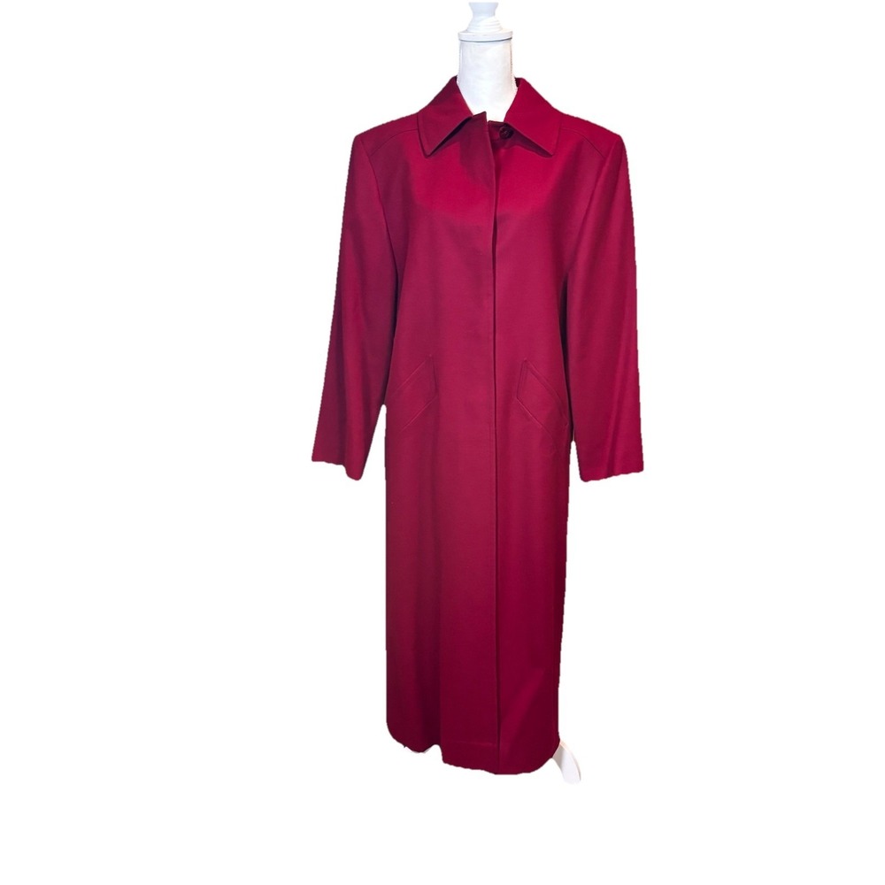 Vintage Pendleton Red‎ Virgin Wool Long Coat Women's Size 10 USA Classic